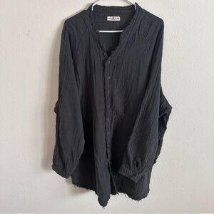 NATURAL LIFE Charcoal Gray Button Down Shirt